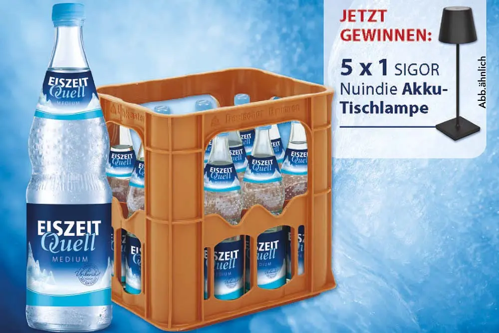 mit EiszeitQuell 5 × 1 Sigor Nuindie Akku-Tischlampe!