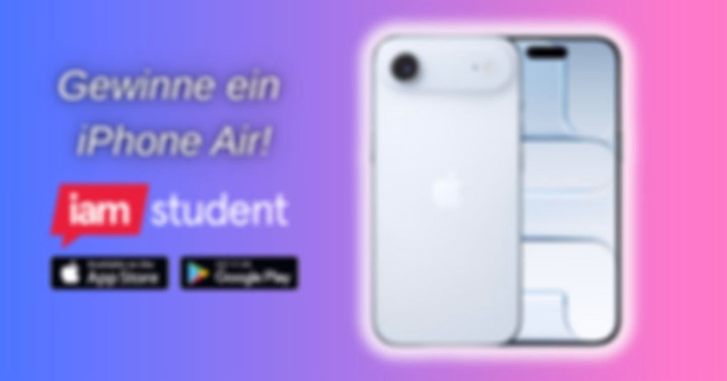 deshalb ein iPhone Air 256 GB im Wert von 1.199 € exklusiv unter allen iamstudent App Nutzer: innen
