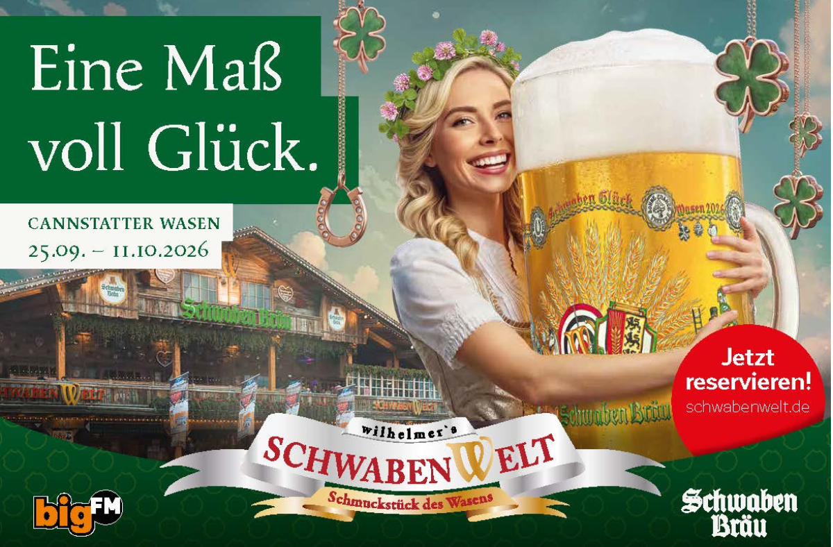 Einen von zehn Einkaufsgutscheinen im Wert von 100 € bei Krüger Dirndl oder eine von 100 Kisten Schwaben Bräu Volksfestbier
