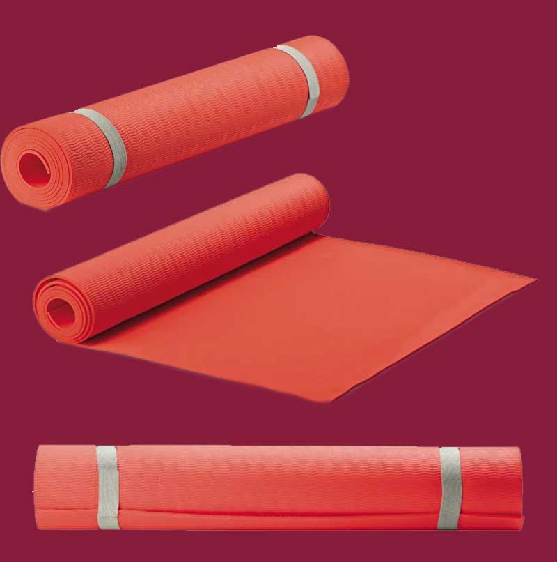fünf Fitness-Yogamatten mit Trageriemen