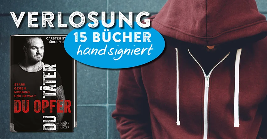 ein handsigniertes Exemplar von Carsten Stahls Anti-Mobbing-Buch „Du Täter, Du Opfer“