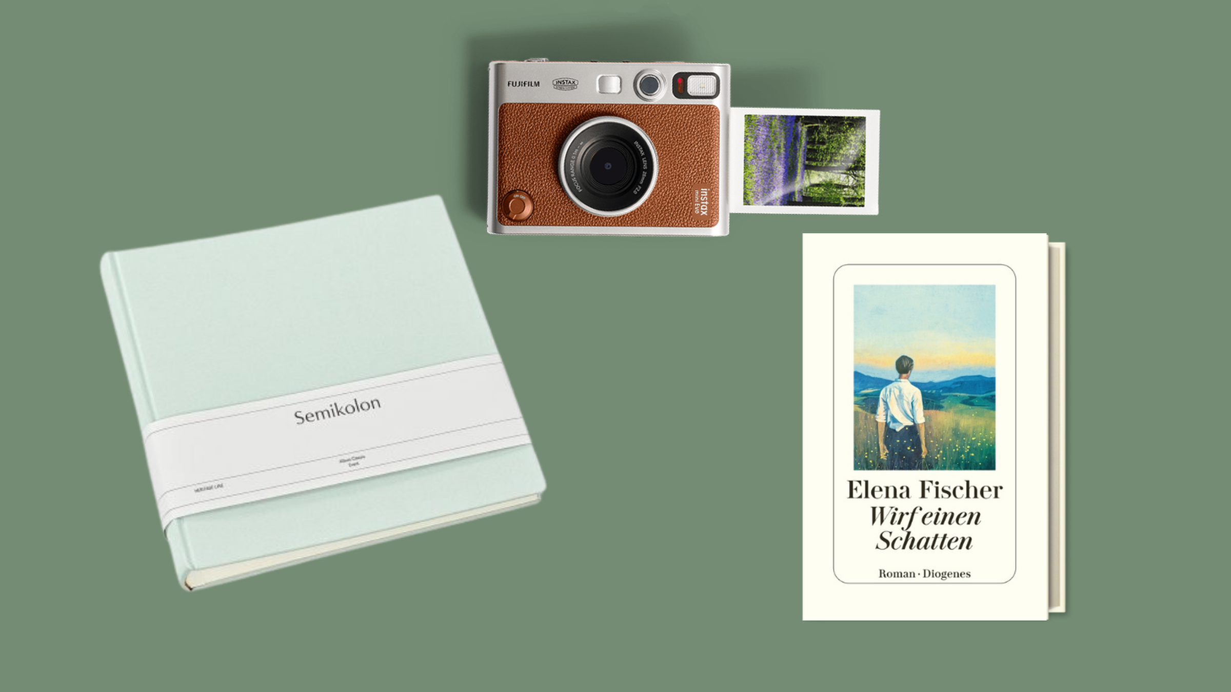 Sommer-Roman, Instax Kamera & Fotoalbum