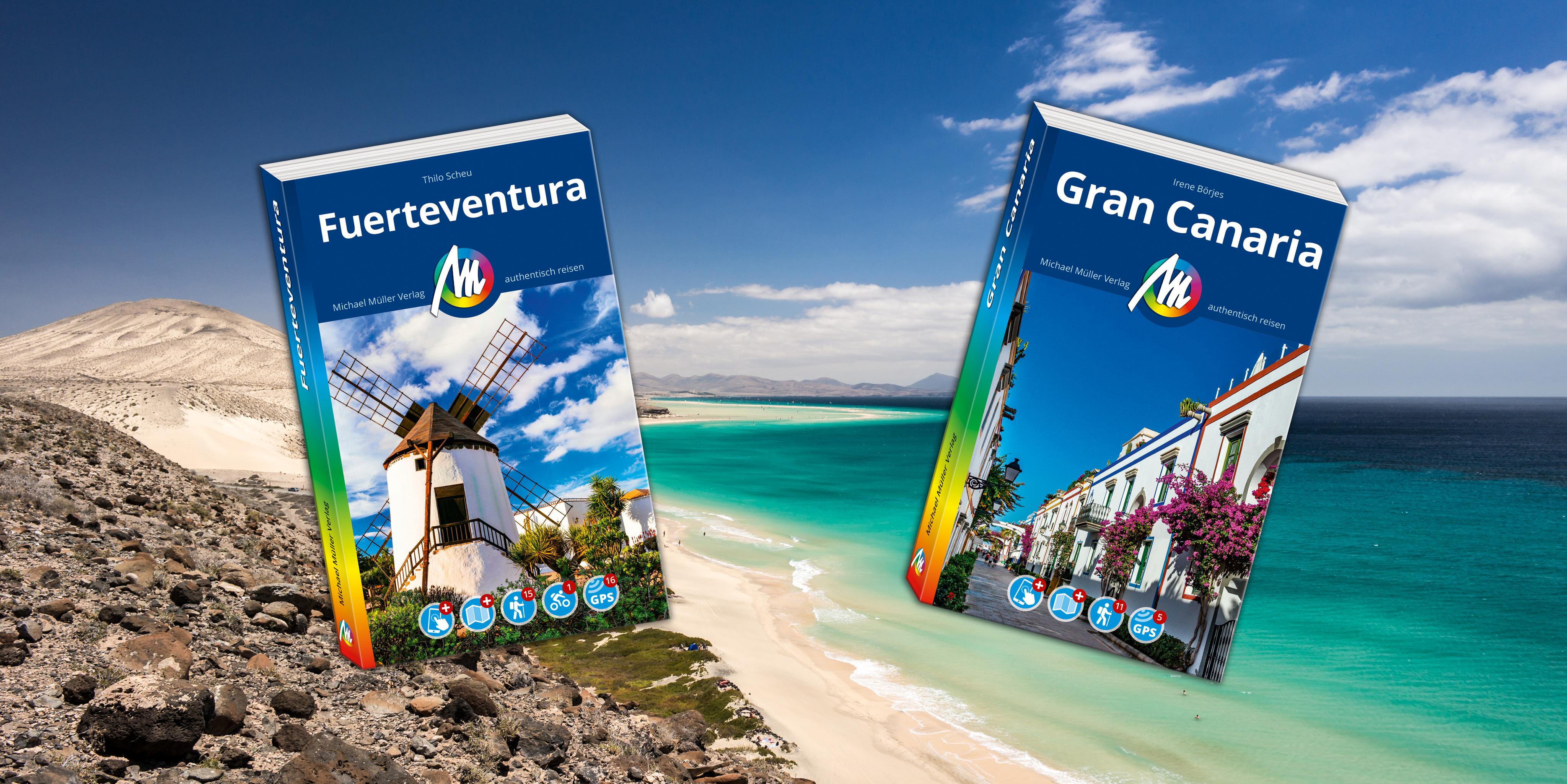 gemeinsam mit dem Michael Müller Verlag 10 × je einen Reiseführer Gran Canaria oder Fuerteventura