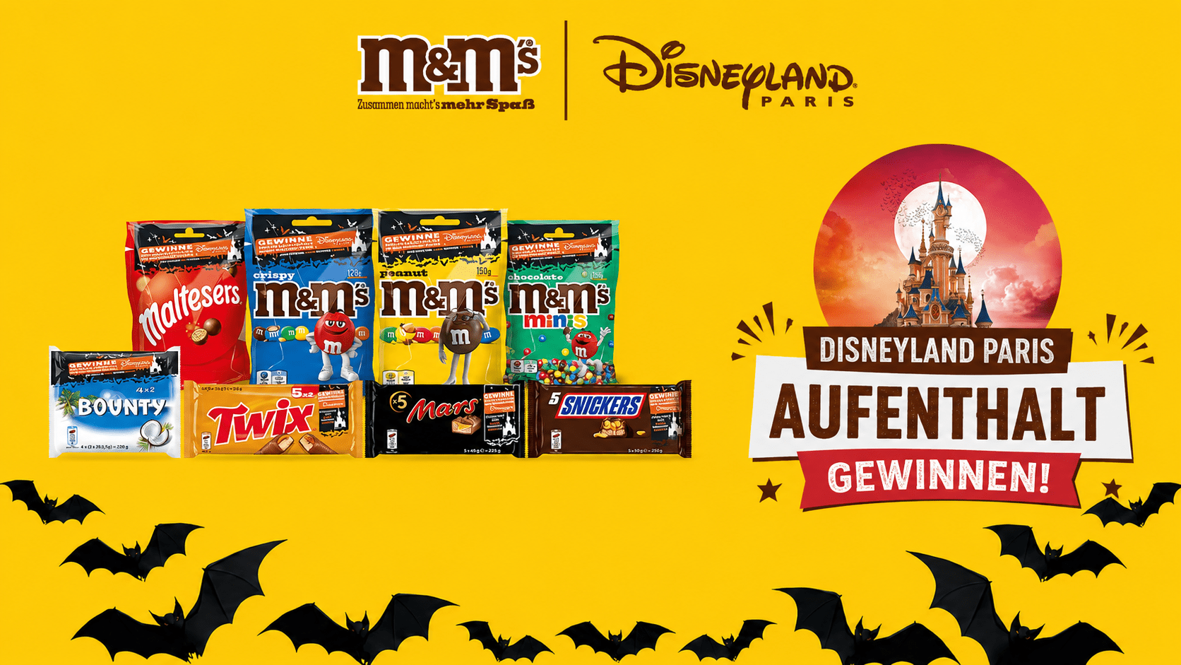 Disneyland Paris Aufenthalte oder Disney x M&M'S Pakete