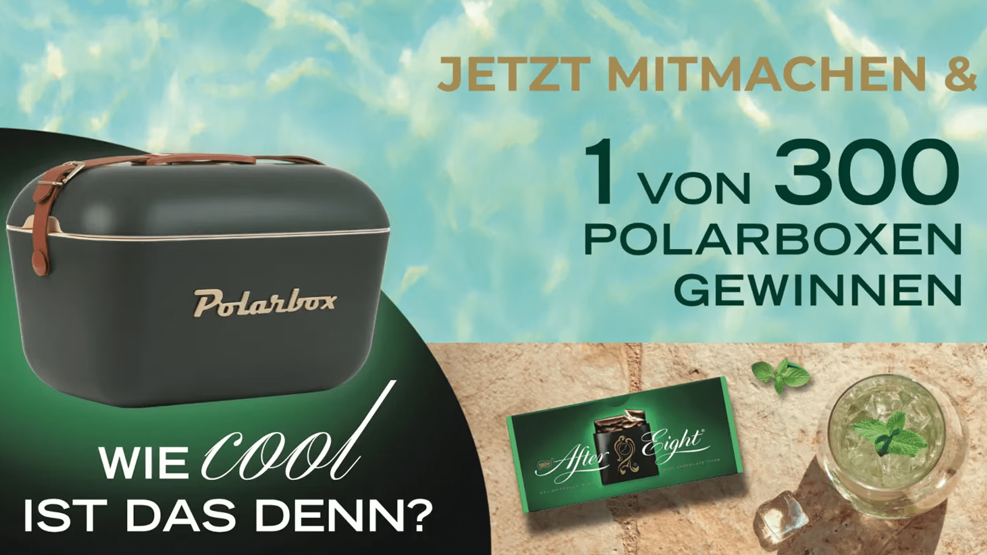300 Kühlboxen der Marke Polarbox, 12 l, Farbe Green Forest Gold, im Wert von 29,95 €
