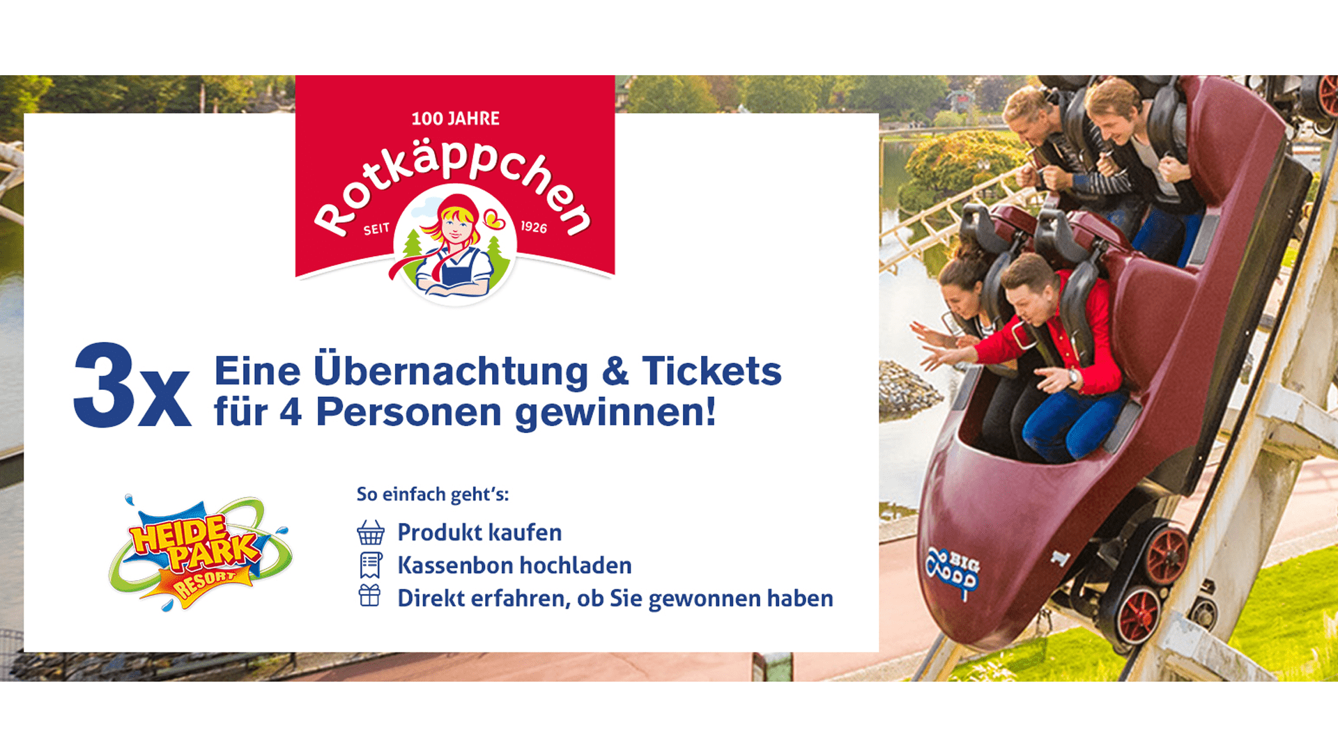 es 3 Übernachtungspakete im Heide Park Resort inklusive Frühstück und zwei Tage Parkeintritt für jeweils 4 Personen