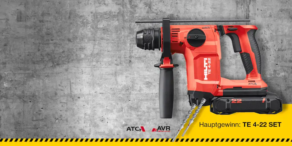 wir 10 Online-Gutscheine für Ihre nächste Online-Bestellung sowie 5 attraktive Hilti Merchandising-Überraschungspakete