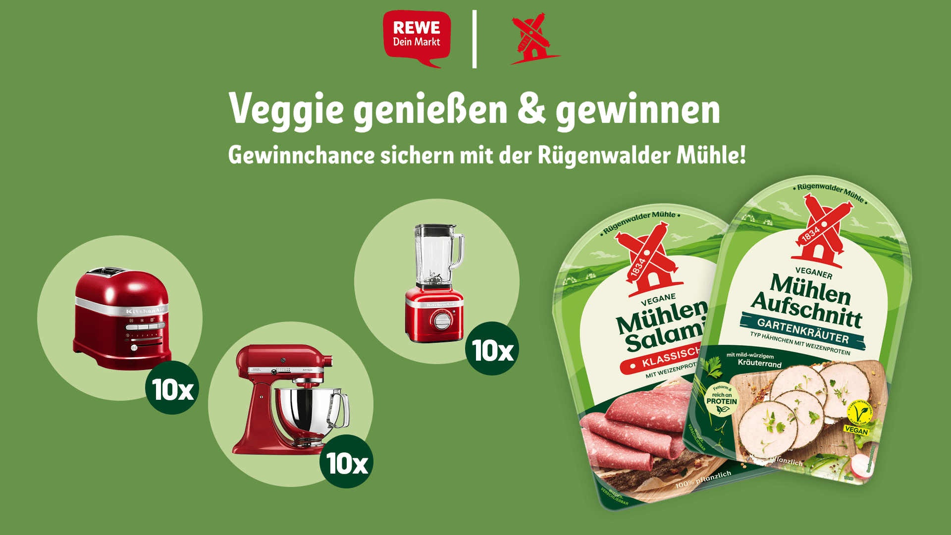 eine KitchenAid Küchenmaschine Artisan, einen KitchenAid Standmixer Artisan oder einen KitchenAid 2-Scheiben Toaster Artisan in Empire Rot