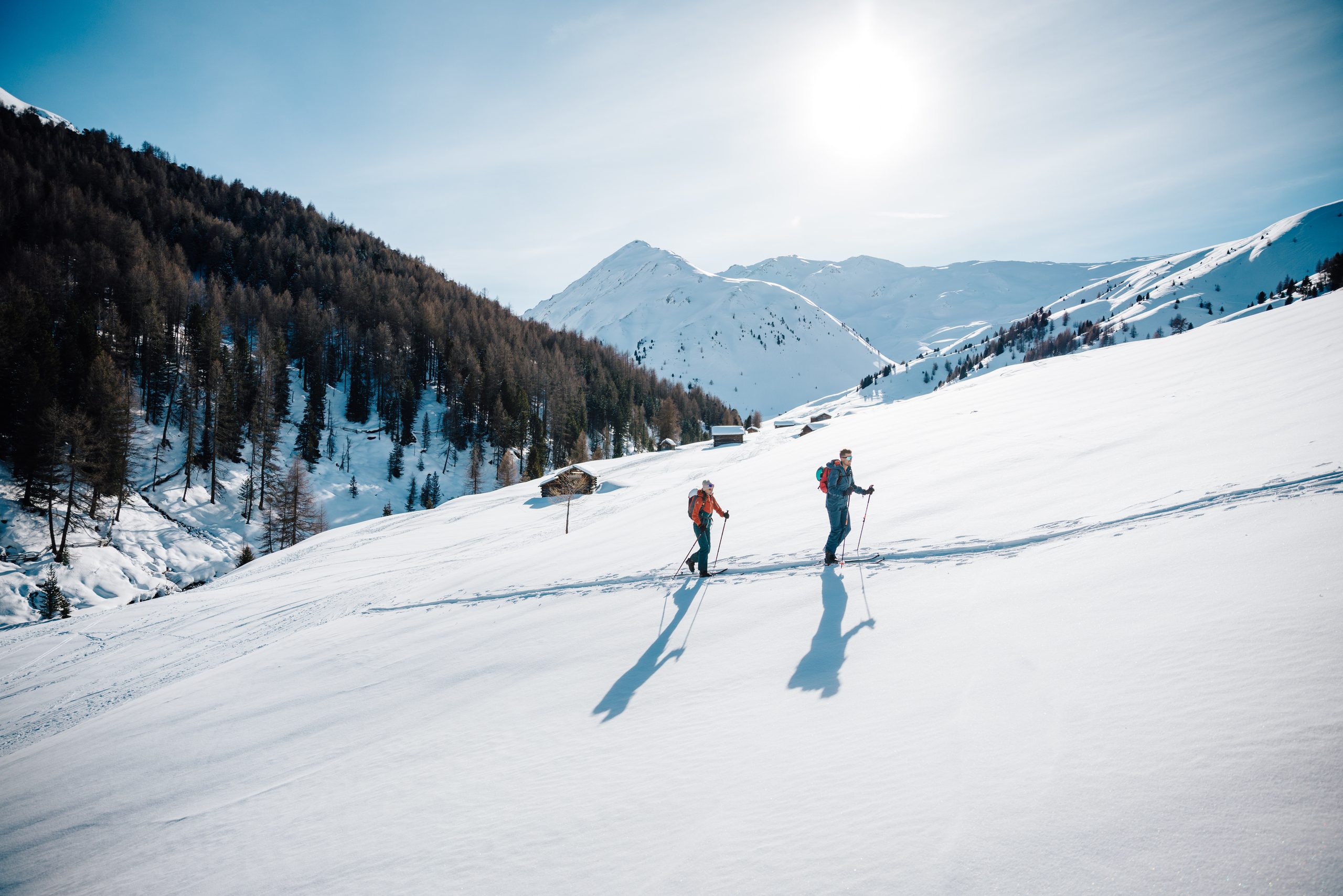 drei Tage Skitouren & Coaching für zwei Personen inklusiver zweier Übernachtungen mit Halbpension im 4-Sterne-Hotel Traube Post in Gaun am Reschensee, Südtirol