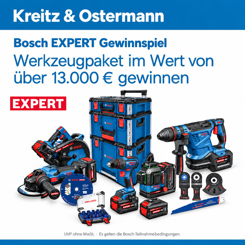 großes Paket aus Werkzeugen, Messgeräten, Akkus, Ladegeräten und Zubehör