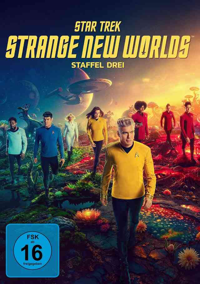 eine DVD-Box mit Staffel 3 von „Star Trek: Strange New Worlds“
