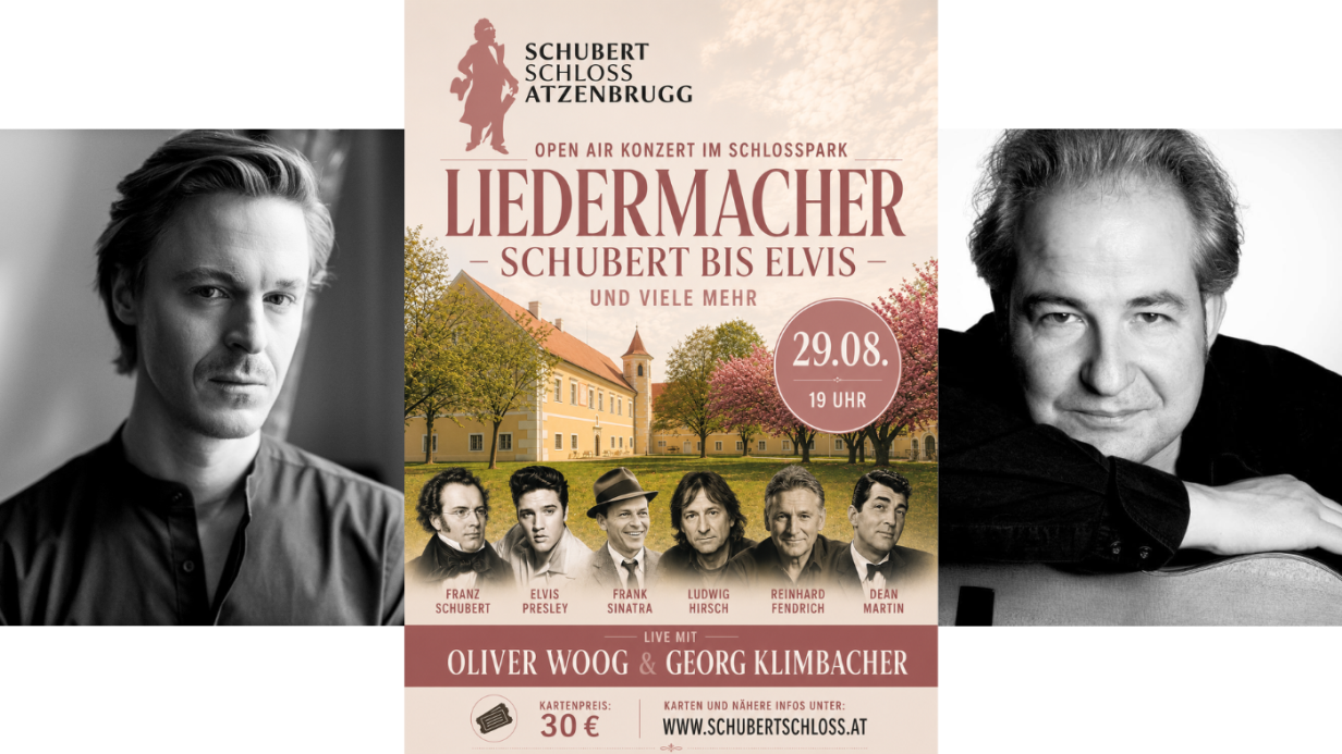 2 × 2 Karten für das erstmalige Open-Air-Konzert im historischen Schlosspark des Schubert Schloss' im Rahmen der Herbst-Schubertiaden 2026 in Atzenbrugg