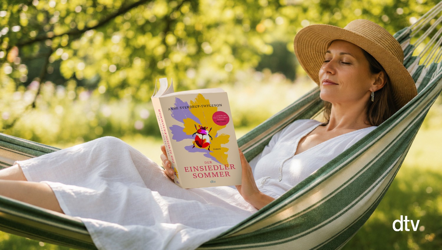 3 × den Roman ›Der Einsiedlersommer‹ von Anne Sverdrup-Thygeson aus dem dtv Verlag und dazu gibt es jeweils einen 100 Euro-Gutschein von greenmeup.de, dem Online-Shop für alle, die Pflanzen lieben
