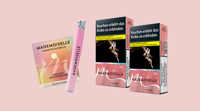 es diese Woche fünf Preise, bestehend aus zwei Packungen ‚Mademoiselle La Rose‘, einem rosa Feuerzeug und einem Taschenascher