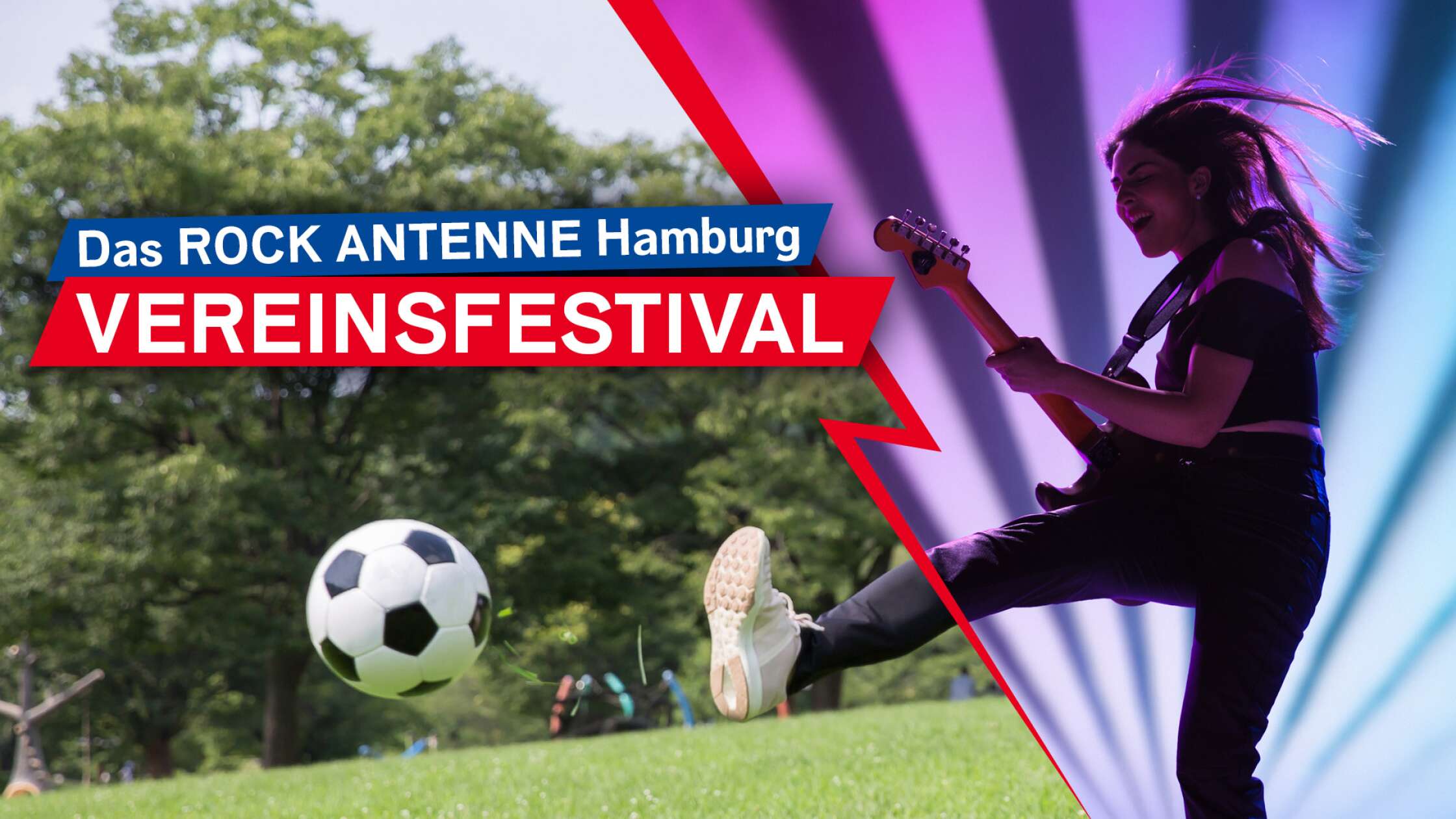 für ein exklusives ROCK ANTENNE Hamburg Vereinsfestival auf seinem Vereinsgelände, Vereinsheim, Sportplatz, Feuerwehrhaus oder einem vergleichbaren Veranstaltungsort