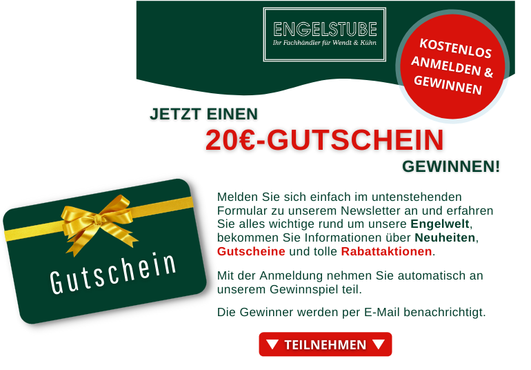 einen Gutschein im Wert von 20,00 € unter unseren Newsletter Abonenten