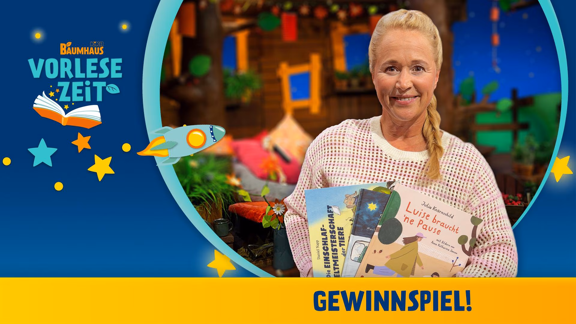Ein Buchpaket aus der KiKA-Baumhaus Vorlesezeit