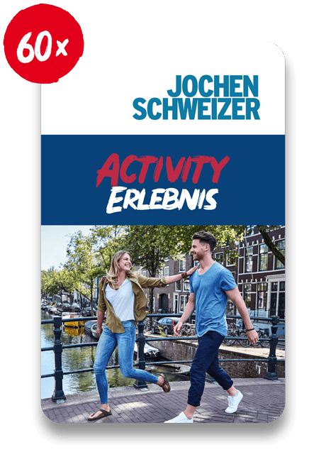1 von 180 Jochen Schweizer Erlebnisboxen, gleichmäßig aufgeteilt in drei verschiedenen
