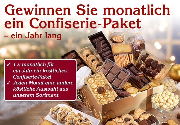 ein Confiserie-Paket – ein Jahr lang