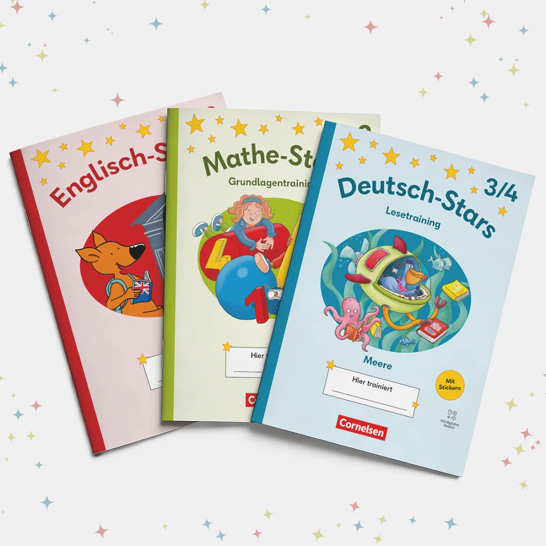 sechs Stars-Pakete für Klasse 1 bis 4 im Wert von je 33 Euro