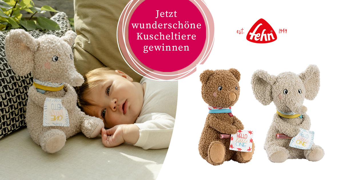 2 × 2 Kuscheltiere aus der neuen FredErik „Hello Little One“ Kollektion